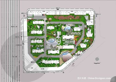 lh清河總平面-彩平》-設計師:魏思滔。設計師家園-魏氏室內設計創意機構 .