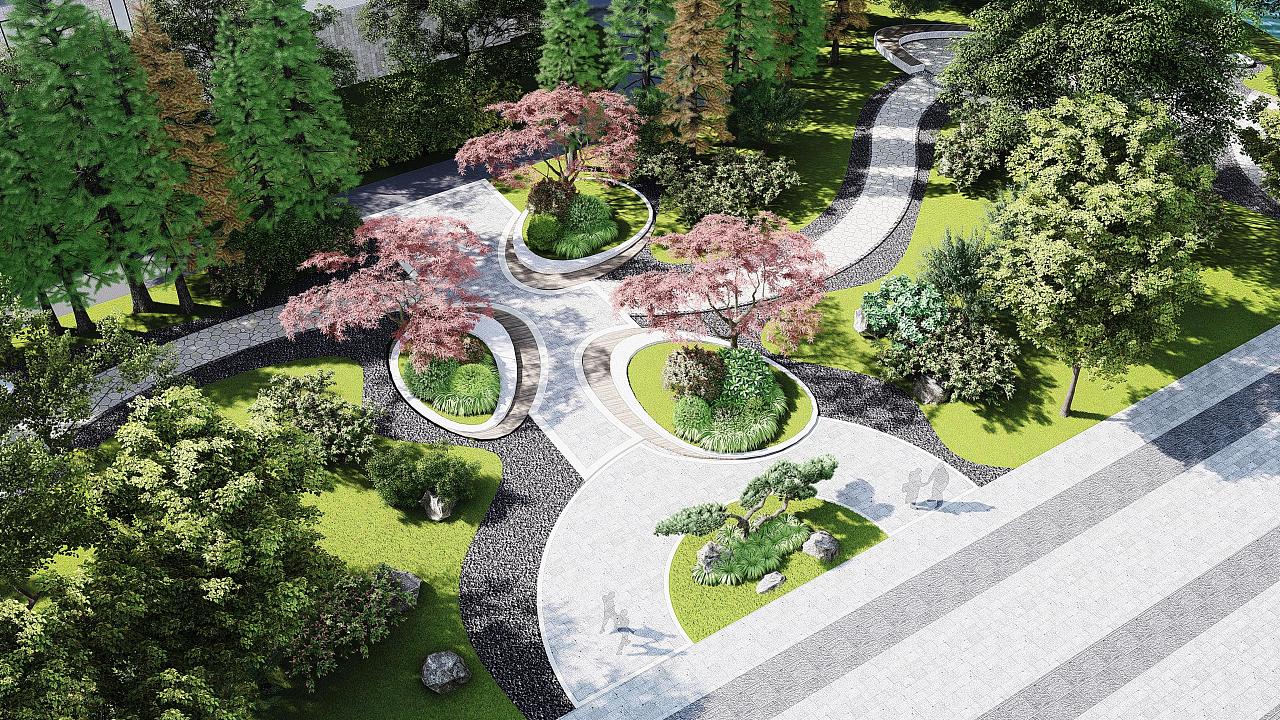 線性景觀之美 梁西凹市政綠化帶設(shè)計(jì)的藝術(shù)與功能融合