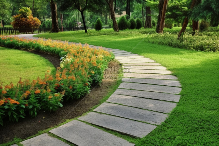 花園里的園林綠化 藝術(shù)與自然的完美融合